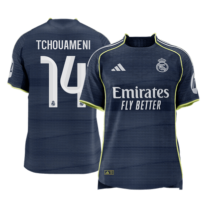 Real Madrid pánsky vonkajší futbalový dres 2025/26 - TCHOUAMENI #14 [hráčska verzia] (Prémiová kvalita)