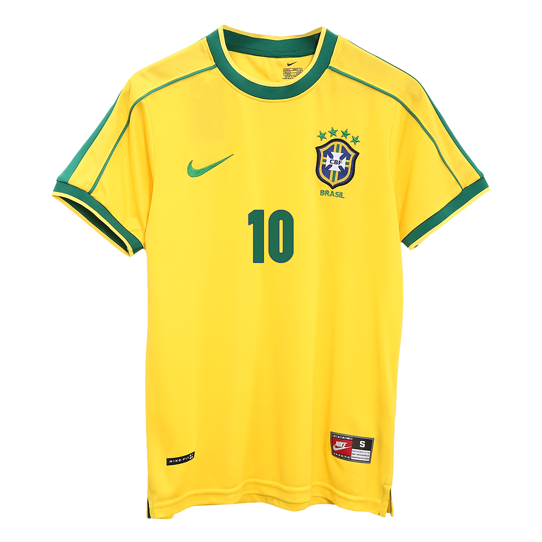 Brazília pánsky domáci retro futbalový dres MS 1998 - RIVALDO #10