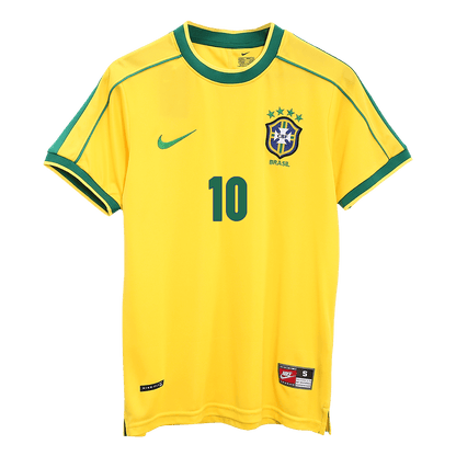 Brazília pánsky domáci retro futbalový dres MS 1998 - RIVALDO #10