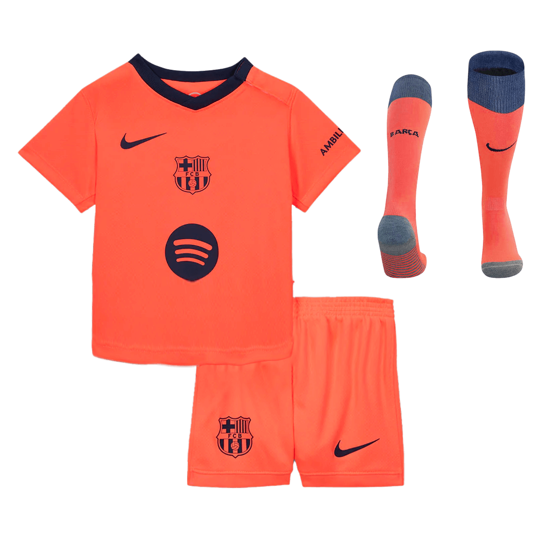 Barcelona detský tretí futbalový komplet 2025/26