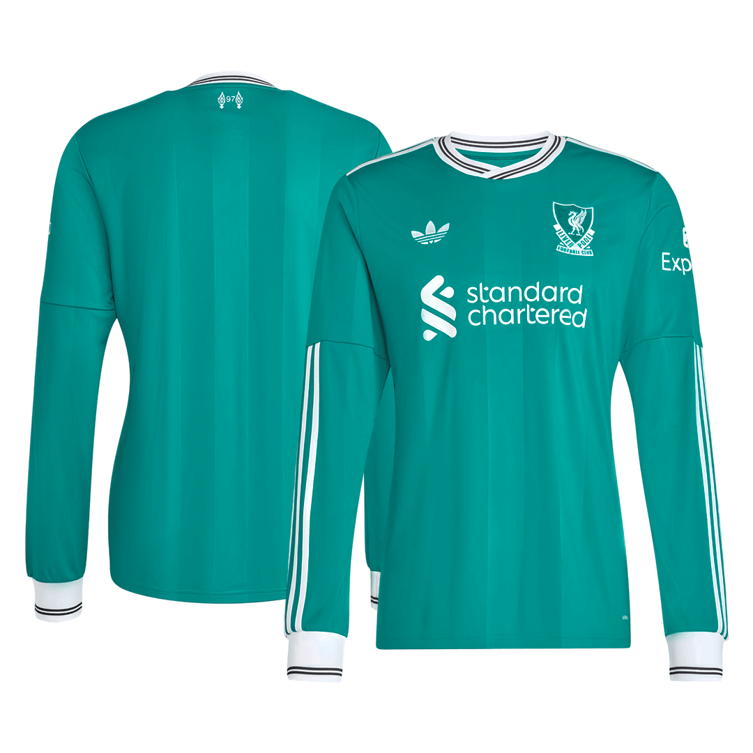Liverpool pánsky tretí futbalový dres s dlhými rukávmi 2025/26
