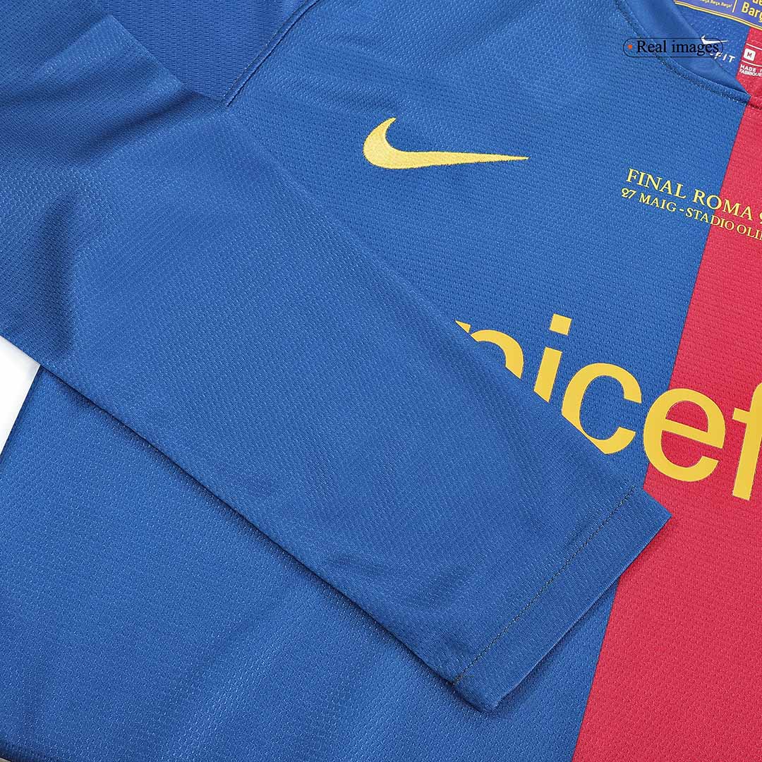 Barcelona pánsky domáci retro futbalový dres s dlhými rukávmi 2008/09 UCL Final - XAVI #6