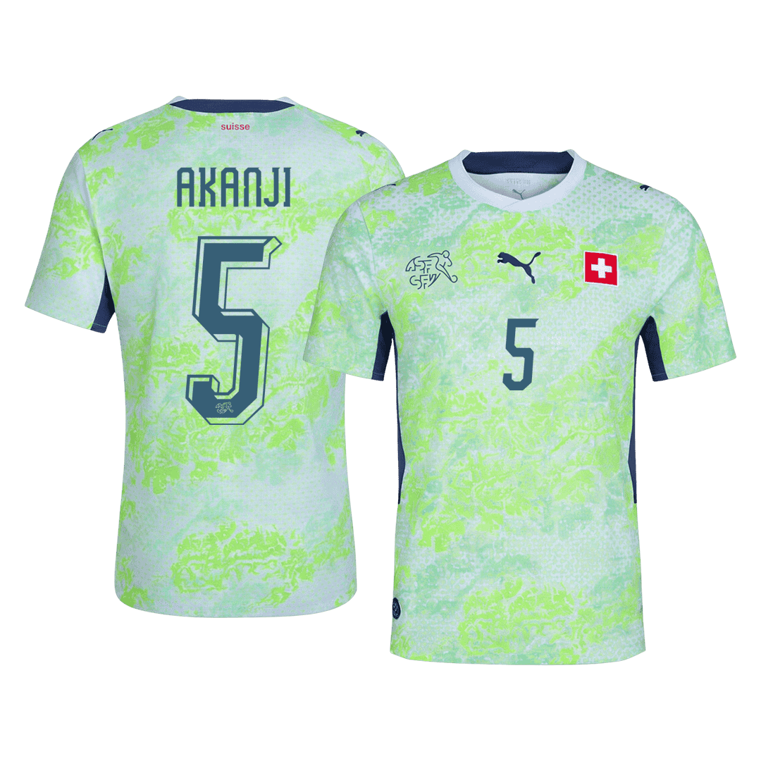 Švajčiarsko pánsky vonkajší futbalový dres MS 2026 - AKANJI #5 [hráčska verzia]