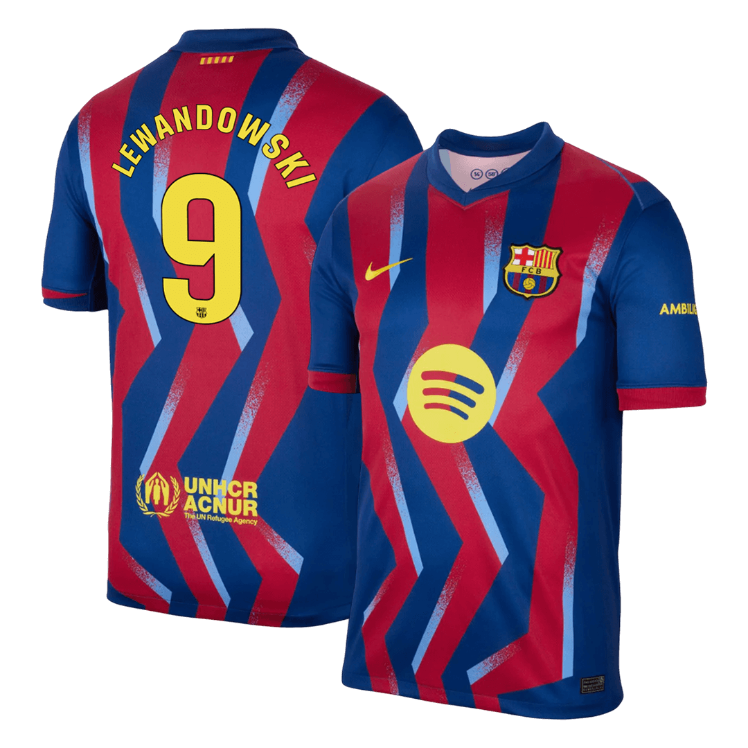 Barcelona pánsky štvrtý futbalový dres 2025/26 - LEWANDOWSKI #9