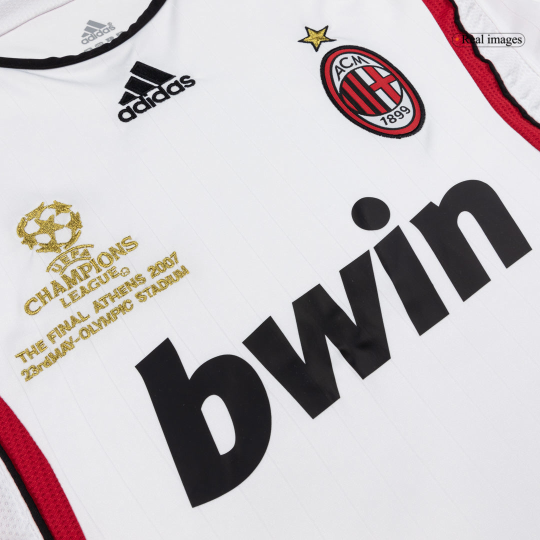Pánske Retro Futbalový Dres AC Miláno Vonkajší 2006/07 Dlhý Rukáv