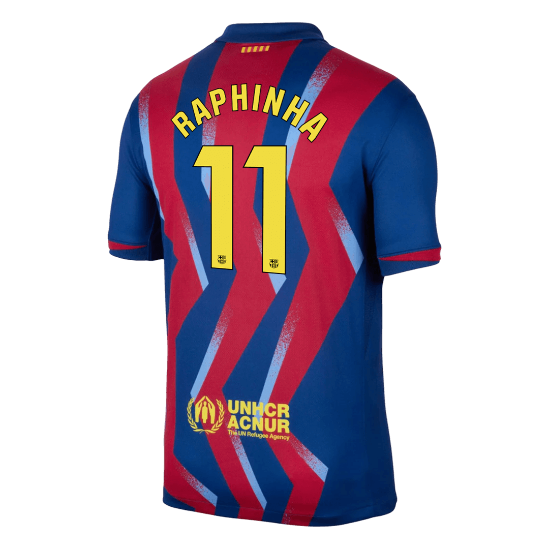 Barcelona pánsky štvrtý futbalový dres 2025/26 - RAPHINHA #11