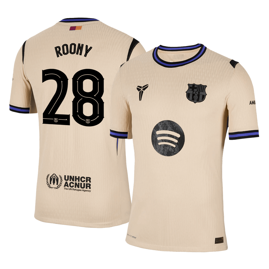 Barcelona pánsky vonkajší futbalový dres 2025/26 UCL - ROONY #28 [hráčska verzia]