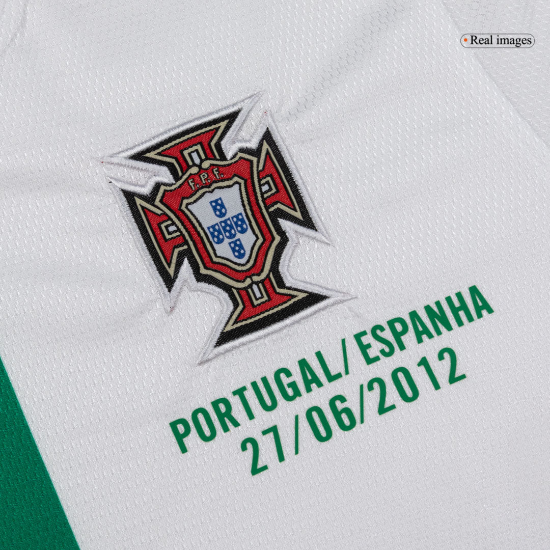 Portugalsko pánsky vonkajší retro futbalový dres s dlhými rukávmi 2012