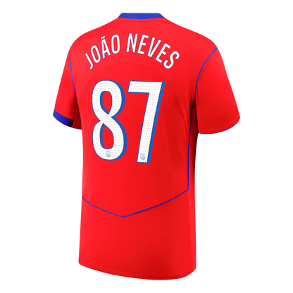 PSG pánsky tretí futbalový dres 2025/26 - JOÃO NEVES #87