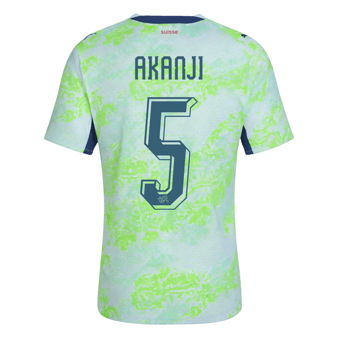 Švajčiarsko pánsky vonkajší futbalový dres MS 2026 - AKANJI #5 [hráčska verzia]