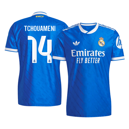 Real Madrid pánsky tretí futbalový dres 2025/26 - TCHOUAMENI #14 [hráčska verzia]