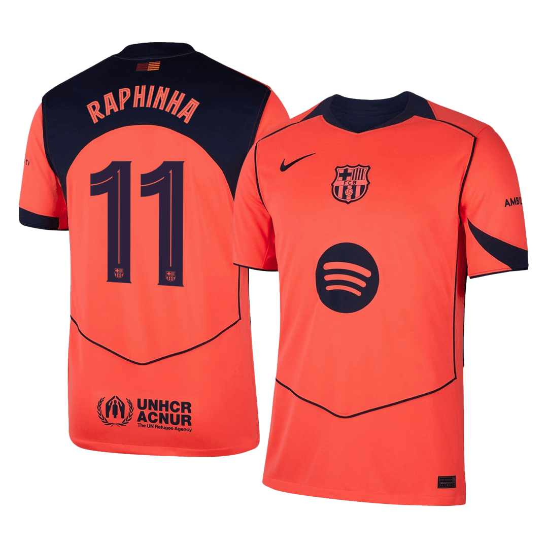 Barcelona pánsky tretí futbalový dres 2025/26 UCL - RAPHINHA #11