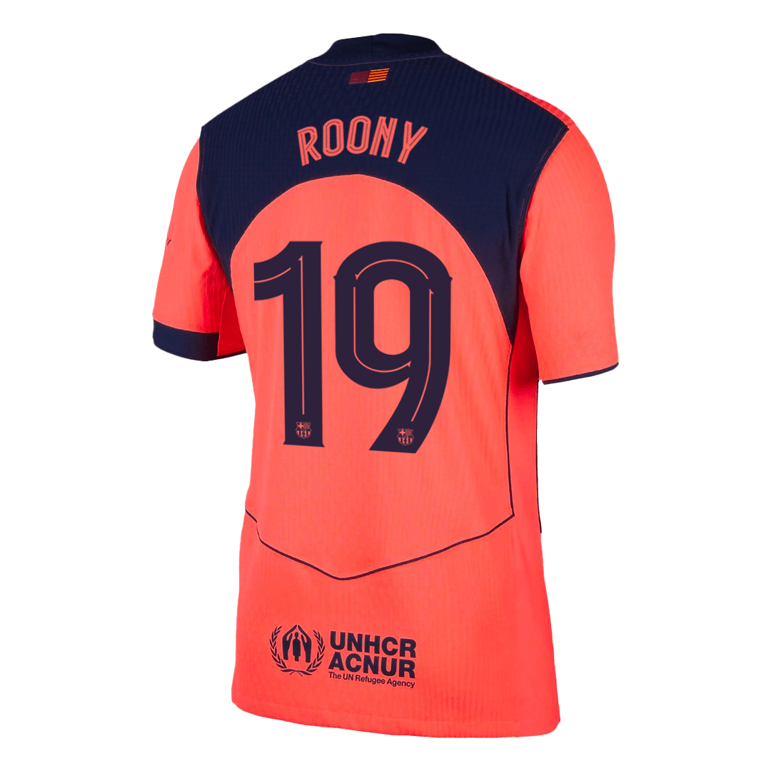 Barcelona pánsky tretí futbalový dres 2025/26 UCL - ROONY #19 [hráčska verzia]