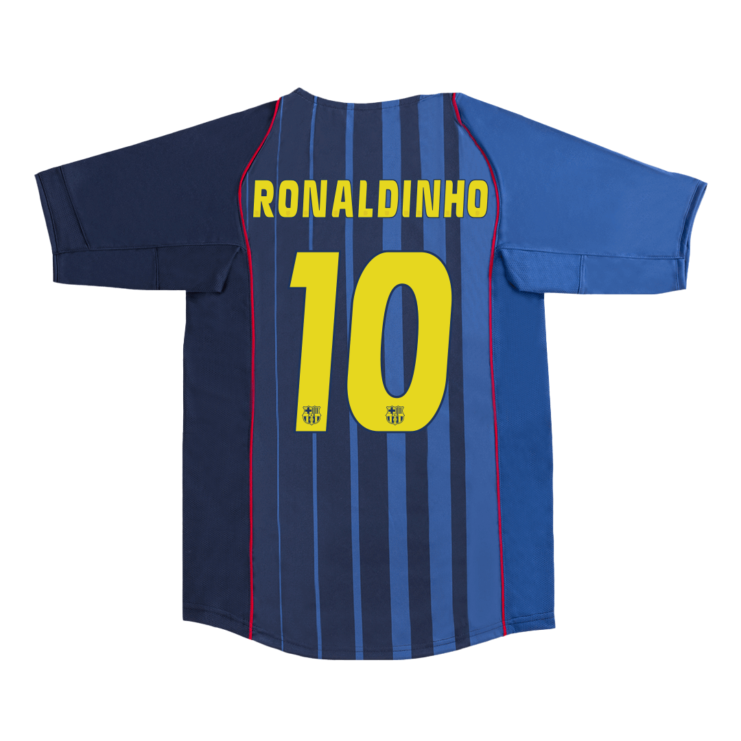 Barcelona pánsky vonkajší retro futbalový dres 2004/05 - RONALDINHO #10