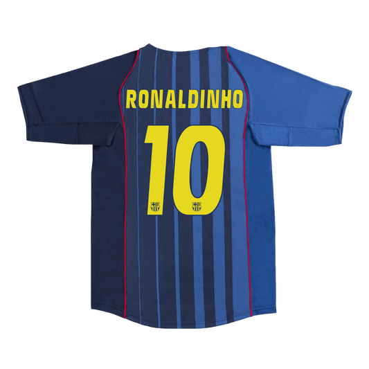 Barcelona pánsky vonkajší retro futbalový dres 2004/05 - RONALDINHO #10