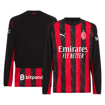 Pánske Futbalový Dres AC Miláno Domáci 2025/26 Dlhý Rukáv