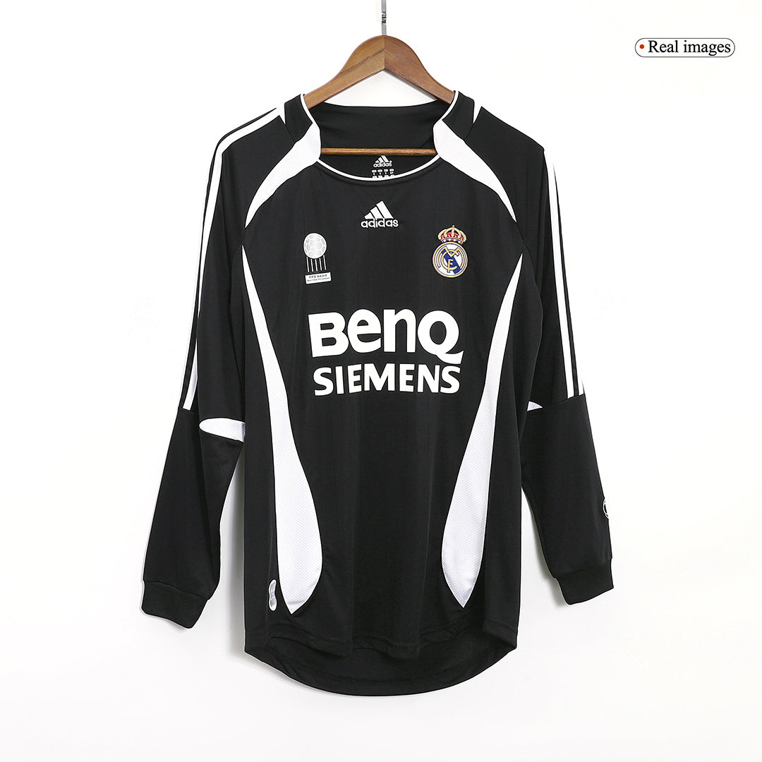 Real Madrid pánsky vonkajší retro futbalový dres s dlhými rukávmi 2006/07 - SERGIO RAMOS #4